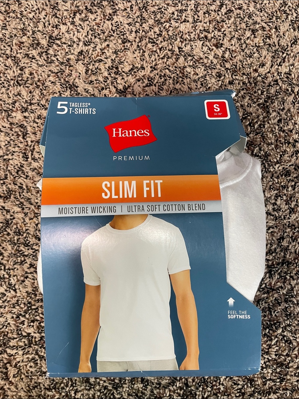 Hanes White Slim Fit Undershirt - Pack Sleeve Display